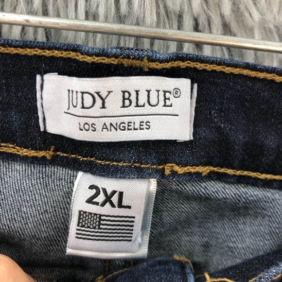 Judy Blue Jeans Size 2Xl High Rise Womens Plus Skinny Dark Wash Denim Stretch - Picture 10 of 12